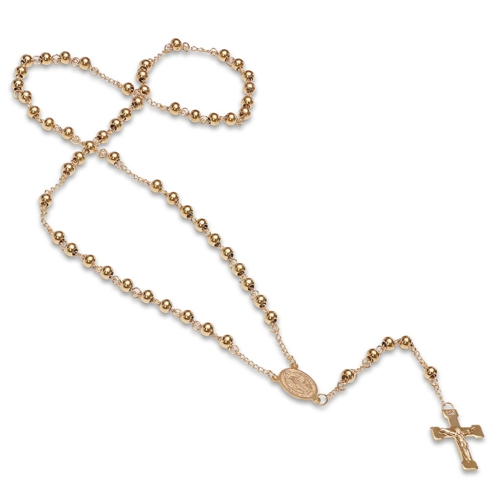 NWT 18k gold Beaded Rosary